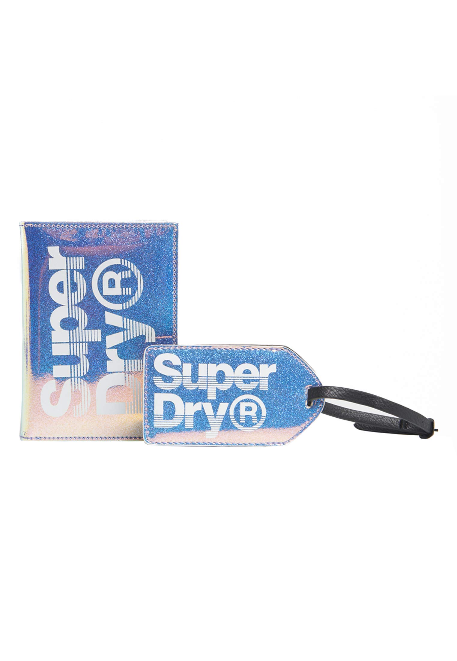 Superdry Passport Holder & Luggage Label - Blue