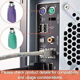 Xiatiaosann PS/2 to USB A Adapter Female to Male Keyboard Mouse Converter 4 Pack view 4