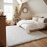 Ophanie White Rugs for Bedroom Fluffy, Machine