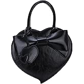 KUANG! Women's Bowknot Tote Purse Shoulder Bag Heart Crossbody Pu Leather Top Handle Handbag for Women