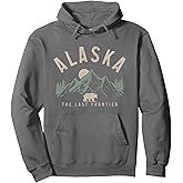 Alaska The Last Frontier Vintage Mountain Bear Nature Lovers Pullover Hoodie