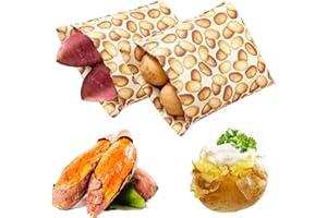 Microwave Potato Cooking Bags, Reusable Baked Potato Pouch, Microwave-Safe Fabric, 26x19x4 cm, Quick Cooking Kitchen Accessor