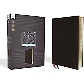 NASB, Thinline Bible, Giant Print, Bonded Leather, Black, Red Letter, 1995 Text, Comfort Print