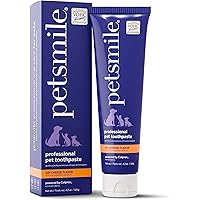 Petsmile Professional Whitening Dog Toothpaste | VOHC Approved Flavored Pet Toothpaste with Plaque Control | Human-Grade Ingr