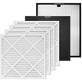 WEWEAL Air Scrubber Replacement Filter Set, HEPA 550/Activated Carbon/MERV-13 Filter Compatible with Commercial Air Scrubber & Purifiers(6 Pack)