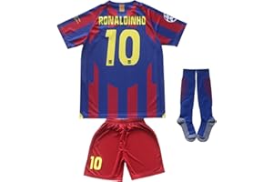 ORGBRAIN Barcelona Home Leo #10 Vintage 2009/2010 Limited Edition Football Soccer Kids Jersey Shorts Socks Set Youth Sizes