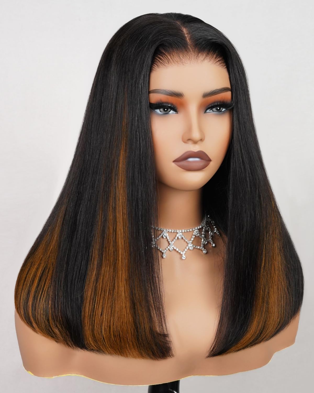 MEGALOOK Salon-Quality Wear and Go Glueless Wig 6x5 Human Hair Wig With 4 Pcs 1B/30 Clip in Hair Extensions Real Pre Cut Lace Pre Bleached Tiny Knots Straight Human Hair Wigs for Black Women 18 Inch