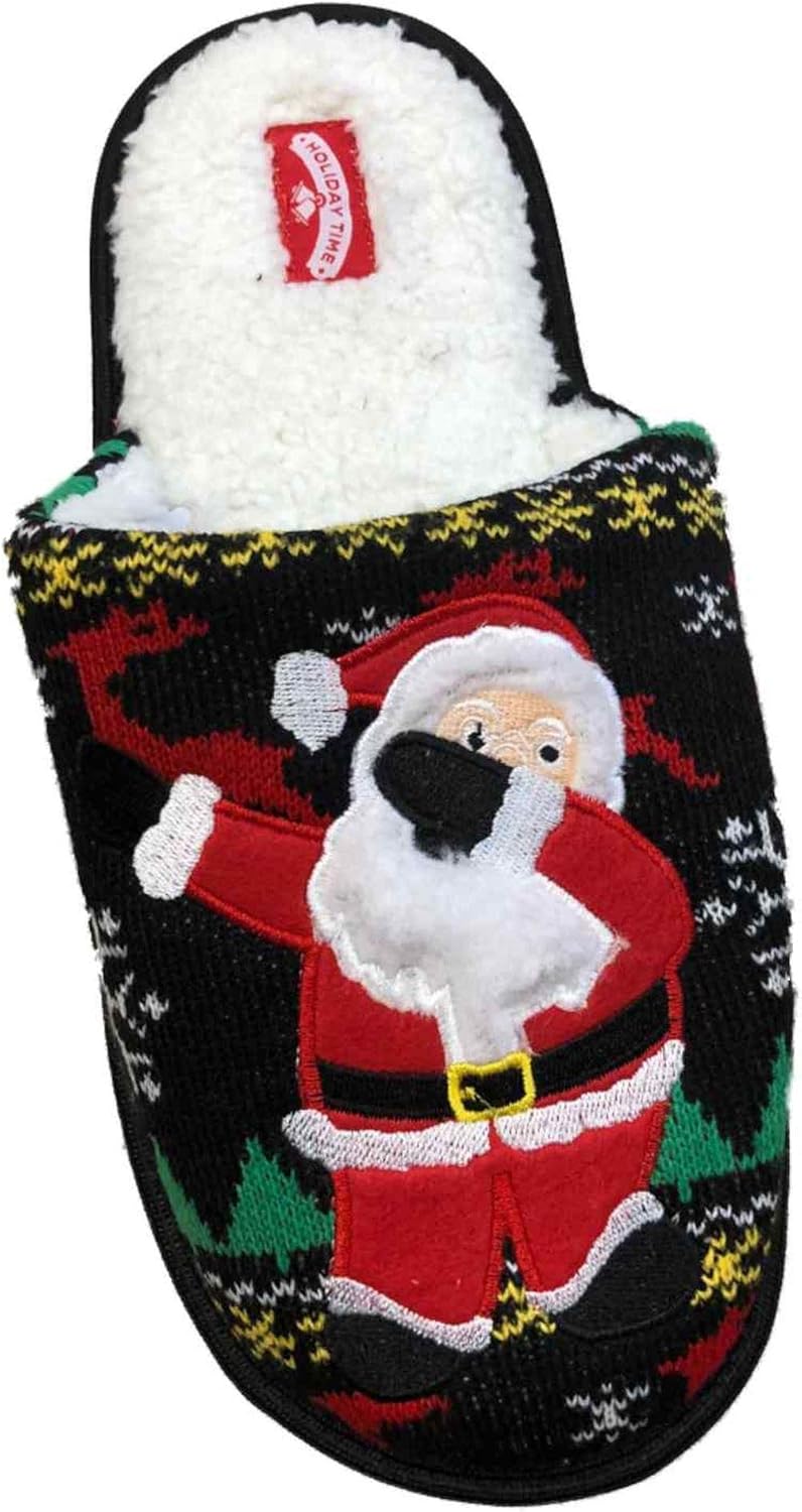 mens santa slippers