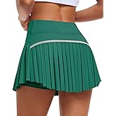 JoyGirl Womens Pleated Tennis Skirt with Shorts High Waisted Golf Skort Mini Skirt Workout Skirt Athletic Skorts with Pockets