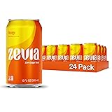 Zevia Zero Sugar Soda, Orange, 12 oz Cans