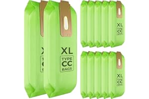 PETOX 12 Pack Vacuum Cleaner Bags Replacement for Oreck Type CC and XL Upright Vacuum, Replace Part # CCPK8DW