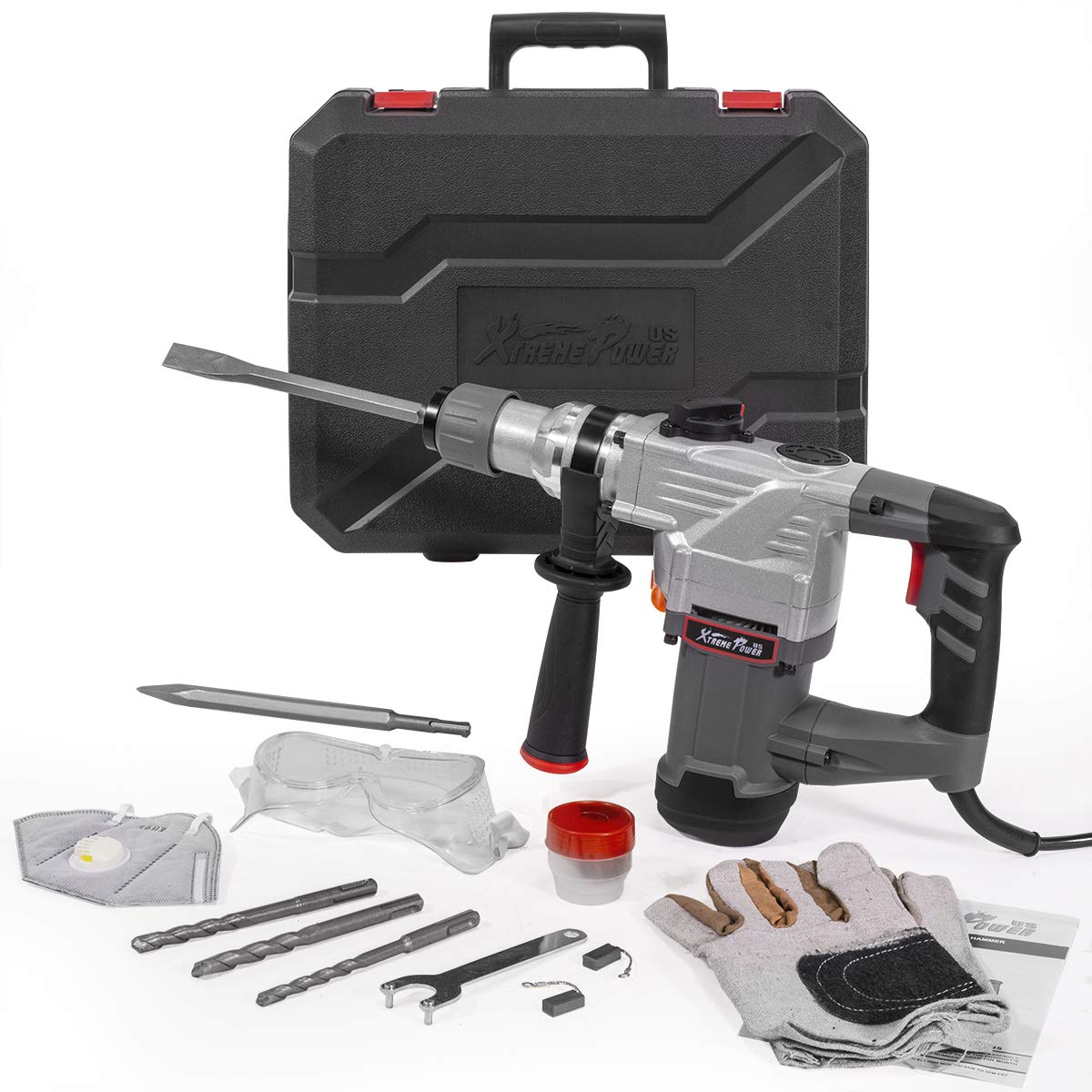 XtremepowerUS 1180W SDS-Plus Electric Rotary Demolition Chipping Hammer 1-1/4