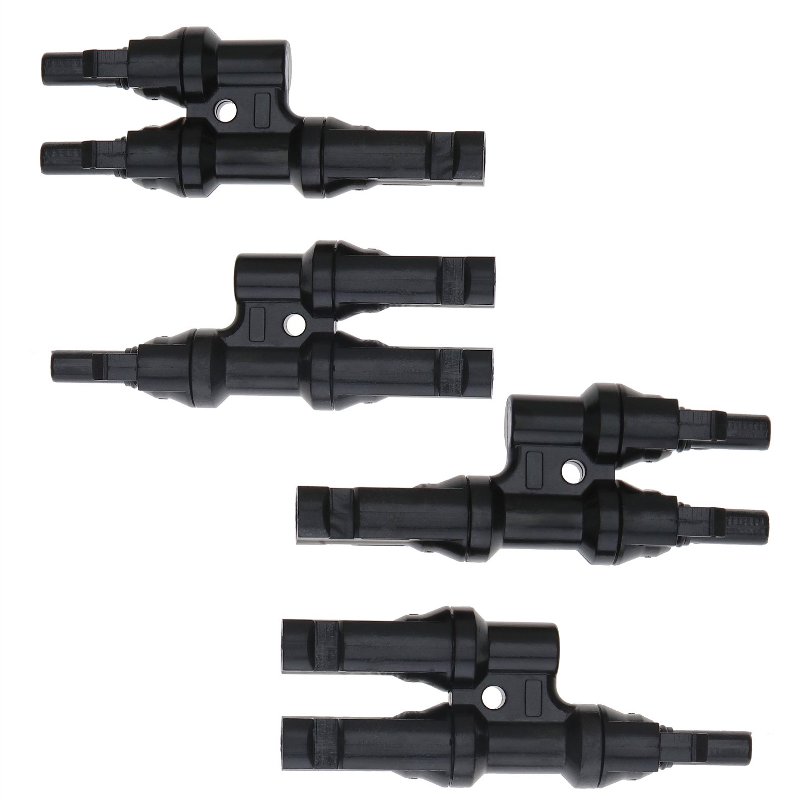 ENET 4X Solar Panel MC4 T Branch Connectors Cable Splitter Coupler Combiner Black