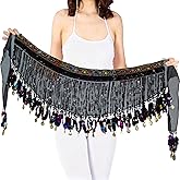 MUNAFIE Women's Belly Dance Hip Scarf Performance Outfits Skirt Festival Clothing