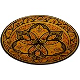 Ceramic Plates Moroccan Safi Serving Plate Large 12 Inches Round