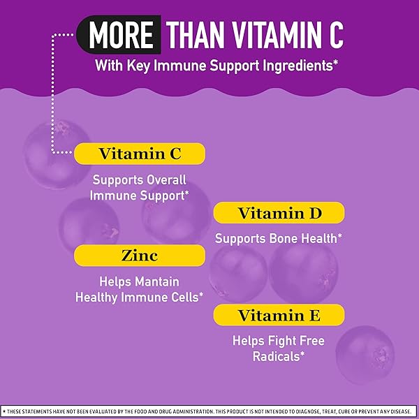 AIRBORNE ELDERBERRY + ZINC & VITAMIN C GUMMIES FOR ADULTS, IMMUNE SUPPORT VITAMIN D & ZINC GUMMIES WITH POWERFUL ANTIOXIDANT VITAMINS C D & E – 50 GUMMIES, ELDERBERRY FLAVOR