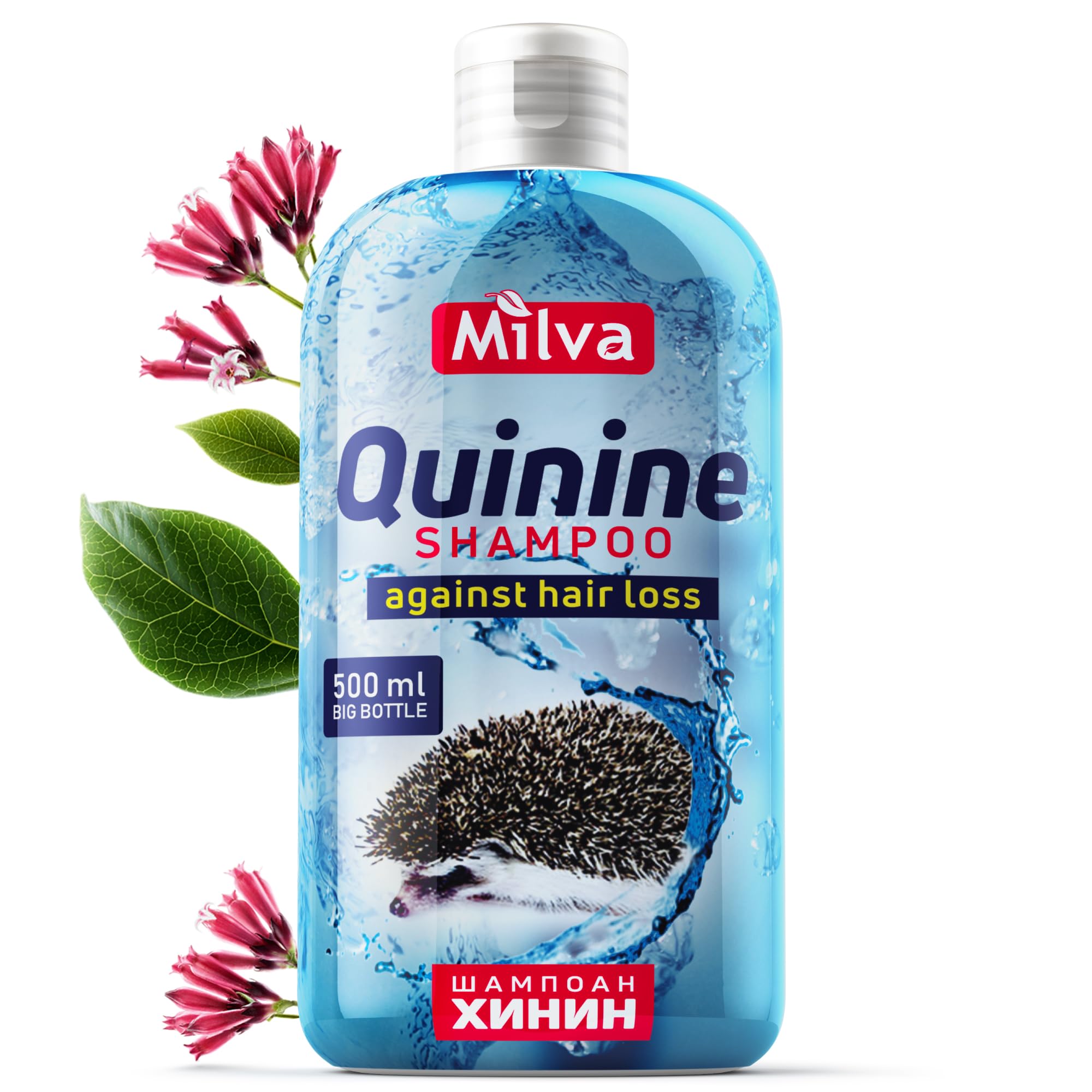Milva Hair Growth Shampoo with Natural Quinine Extract - 500ml Thickening Treatment for Fine & Thinning Hair - Strengthening Anti-Hair Loss Shampoo for Women and Men that Nourishes Scalp and Follicles