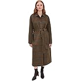 Theory Women's Long Pressed Plaid Single-Breasted Coat