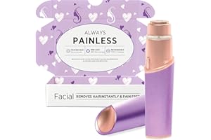 Profeir Facial Hair Removal for Women: Electric Razor for Smooth Skin Painless Trimmer Rechargeable Shaver for Upper Lip Peach Fuzz Chin Pocs Hair at Home Travel Gifts for Women(Purple)