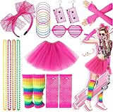 Ronilp 80s Fancy Dress Women Neon Party Costume Accessories Set Tutu Leg Warmers view 1