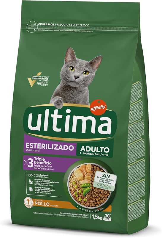 Esterilizado Adult Pollo, Comida seca para gatos, Pack de 4 x 1,5kg, Total 6kg — foto 3 de 5