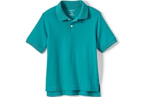 Lands' End Kids School Uniform Polo – 100% Cotton Comfort That Lasts All Year, Easy-Care, Short Sleeve