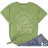 Christian Jesus T-Shirt for Women Vintage Bible Verse Printed Short Sleeve Faith Blessed Inspirational Girl Top Tees
