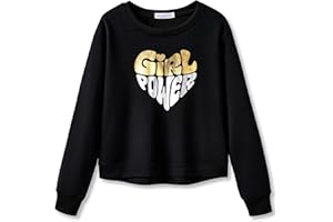 Serdomi Crop Sweatshirt for Little & Big Girls - Cool Top Clothes Stylish Graffiti/California/New York Size 6-18