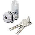 FJM Security 8418B-KD European High Security Cam Lock with 5/8” Cylinder and Chrome Finish, Keyed Different