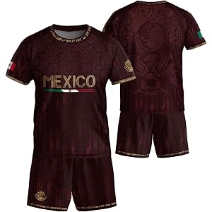Mexico Soccer Jersey Kids Set for Boys & Girls, Mexico Jersey Kids | Coordinated jersey and shorts set for boys and girls, of