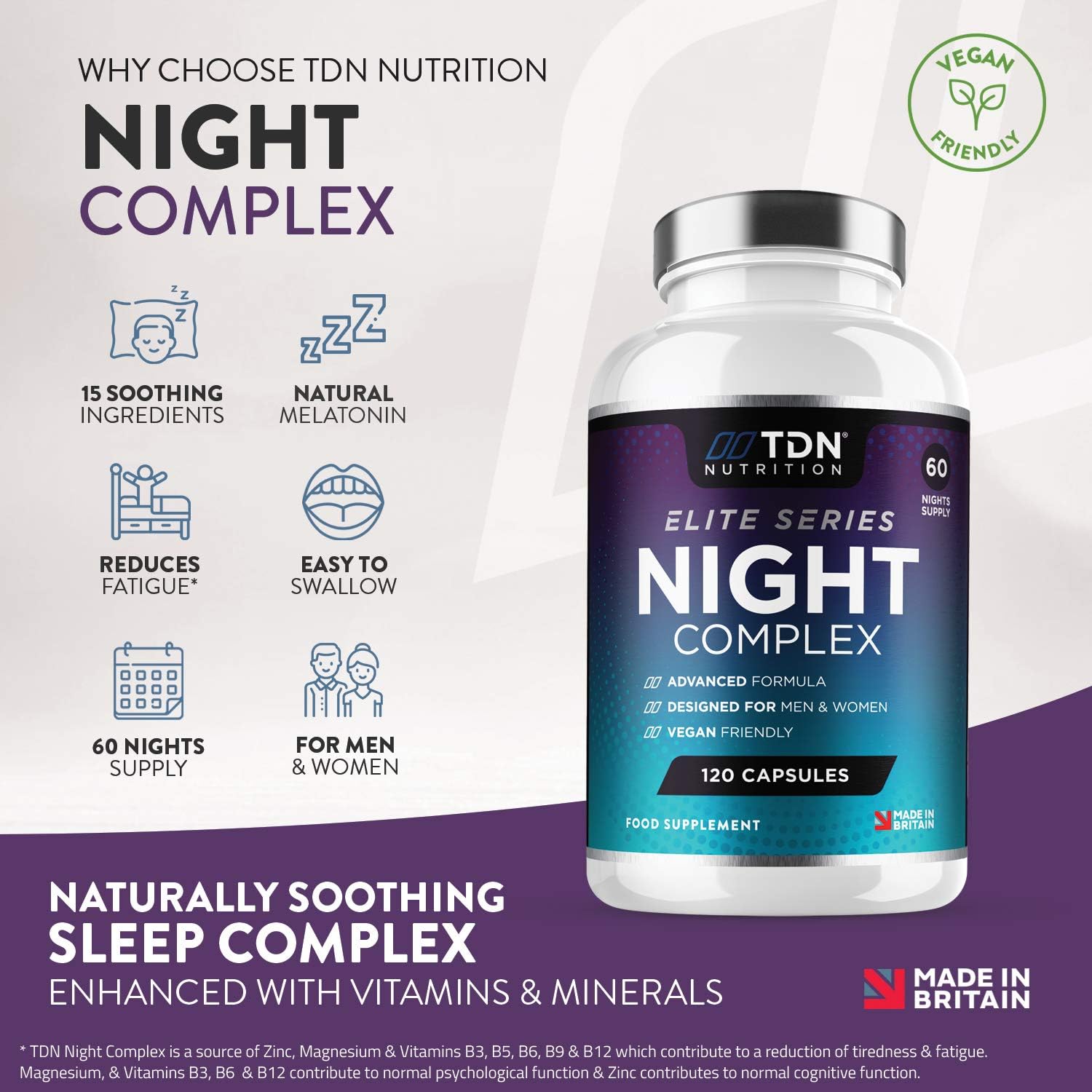 Vegan Sleep Capsules with 5-HTP, Chamomile & Lemon Balm, 120 Count, Montmorency Cherry, Hops & Lavender - Image 3