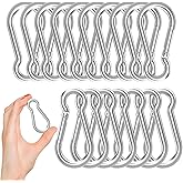 50PCS 3" Heavy Duty Carabiner Clips Bulk, 5/16" Gavanized Steel Spring Snap Hook Carabiner, M8 500LBS Capacity Spring Quick Links Clips for Camping Hiking Hammock Swing and Outdoor Activities