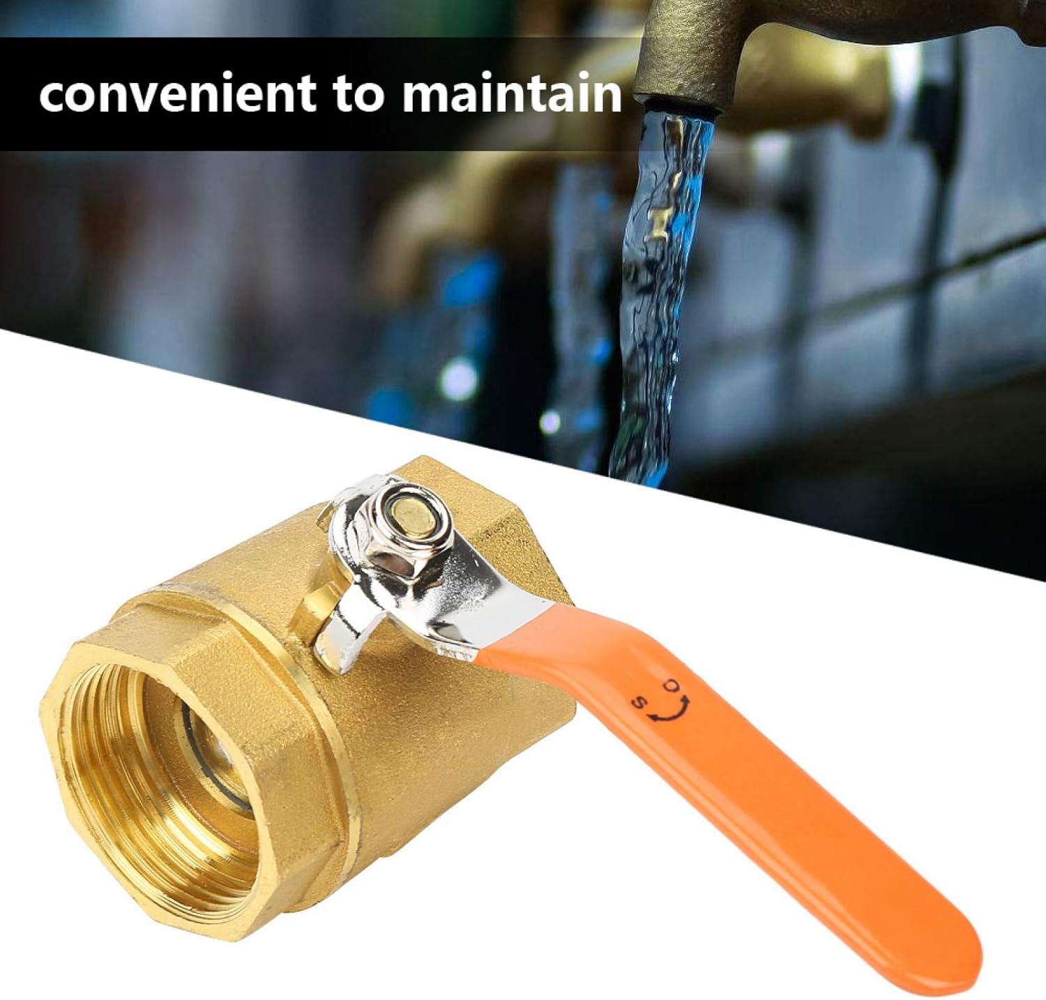 1pc Brass Ball Valve DN32 2BSP Brass Pipe Ball Fitting Air Compressor