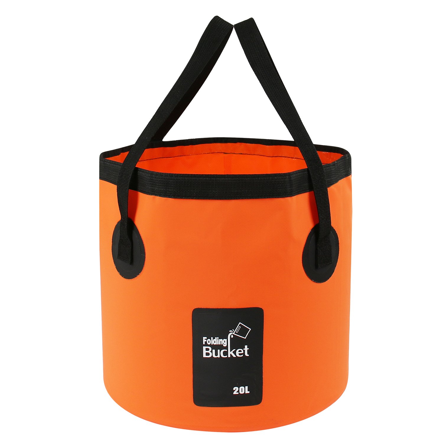 Folding Bucket - Foldable Camping Storage Container Collapsible Bucket 20L Portable Lightweight Pail for Camping Traveling Hiking Fishing Boating and Gardening (Orange(20L))