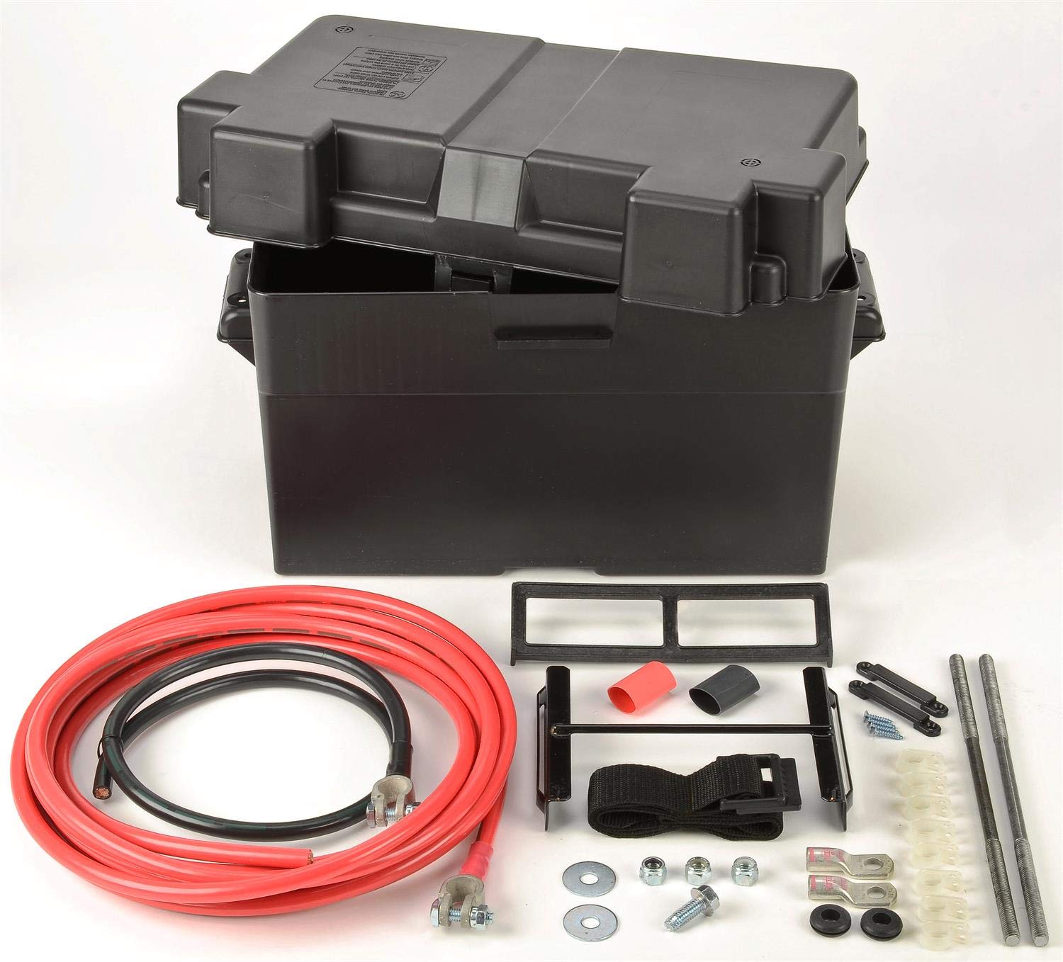 Complete Aluminum Battery Box Relocation Kit Universal Polished Billet