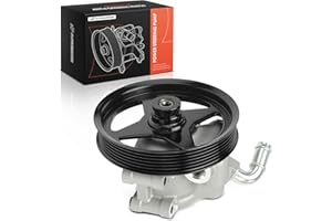 A-Premium Power Steering Pump, with Pulley, Compatible with Ford Explorer 2006-2010, Explorer Sport Trac 2007-2010 & Mercury 
