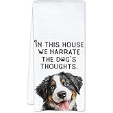 JFFTLL Bernese Mountain Dog Gifts Kitchen Towels, Berner Dog Dish Tea Towels for Kitchen Decor, Dogs Lovers Owner Mom Gift Decorative Hand Towel for Bathroom, 16x24 Inch