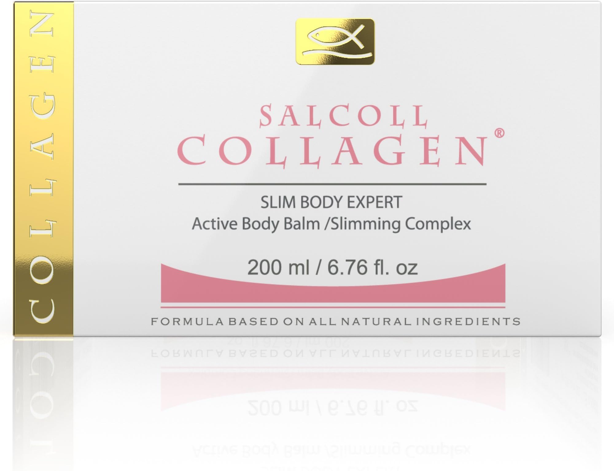 Body Cellulite and Fat Reducer Cream with Marine Collagen. Excellent after Pregnancy and Loosing Weight. Skin Tightening Belly Cream. Tightening Sagging Skin with Amber Extract. All Natural.