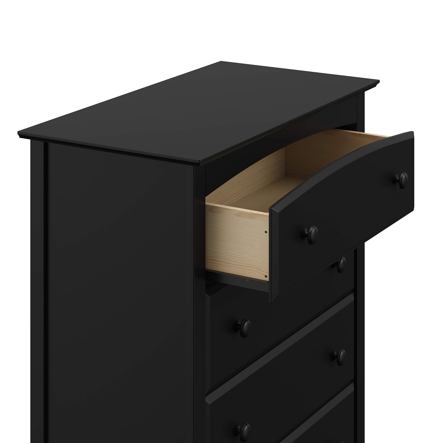 Storkcraft Kenton 5 Drawer Universal Dresser | Wood and Composite Construction, Ideal for Nursery, Toddlers or Kids Room | Black : Baby