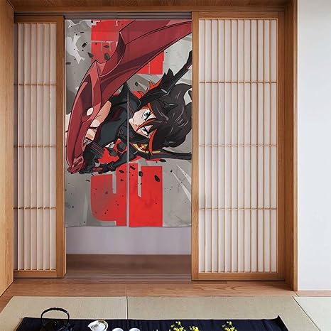 Amazon キルラキル 2 おしゃれ 布カーテン 部屋の仕切りカーテン ドレープカーテン 出入り口の仕切り 断熱 目隠し 保温 厚手 冷気遮断 遮光 防音 省エネ 利便性 室内装飾 柔らかく肌にやさしい お手入れが簡単 多機能壁掛け カーテン カーテン オンライン通販