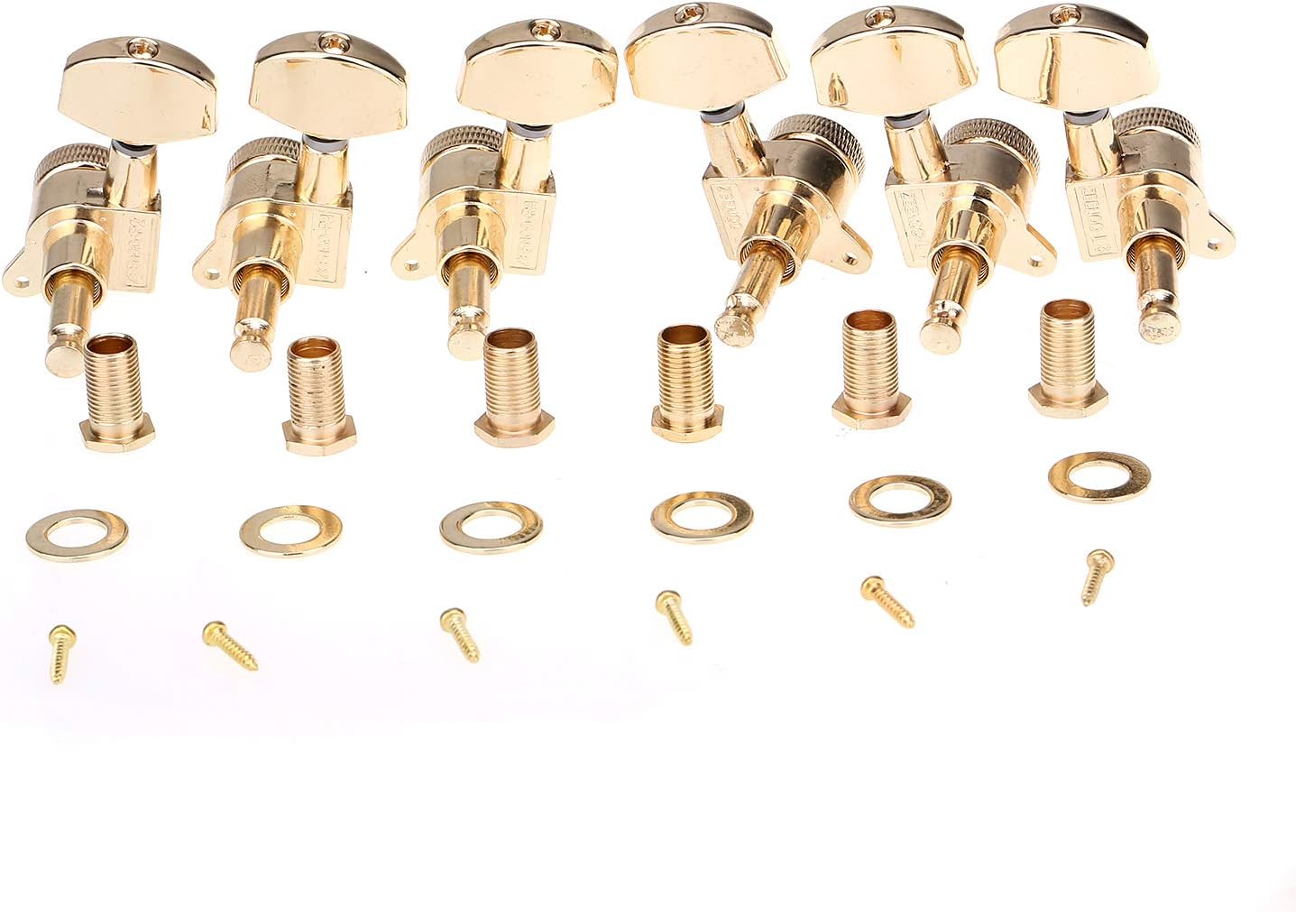 Musiclily Pro 3R3L Guitar Locking Tuners Machine Heads Tuning Pegs Keys Set for Les Paul Style Electric or Acoustic Guitar,Gold - Image 5