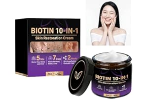 Biotin 10 in 1 Skin Restoration Cream, Professional Skins Treatment Cream for Face & Body Removing, Repair, Nourishment, Brig