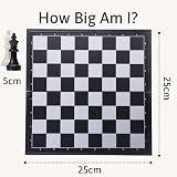 Jaques of London Magnetic Travel Chess & Draughts Set Folding Board Storage view 2