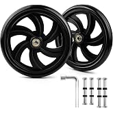 SKLK-SEL 2Pcs 7.5 Inch Replacement Wheelchair Wheels for Walkers, Wheelchairs, Rollators, Durable Anti-Slip ABS Wheels Aid for Adults, Seniors