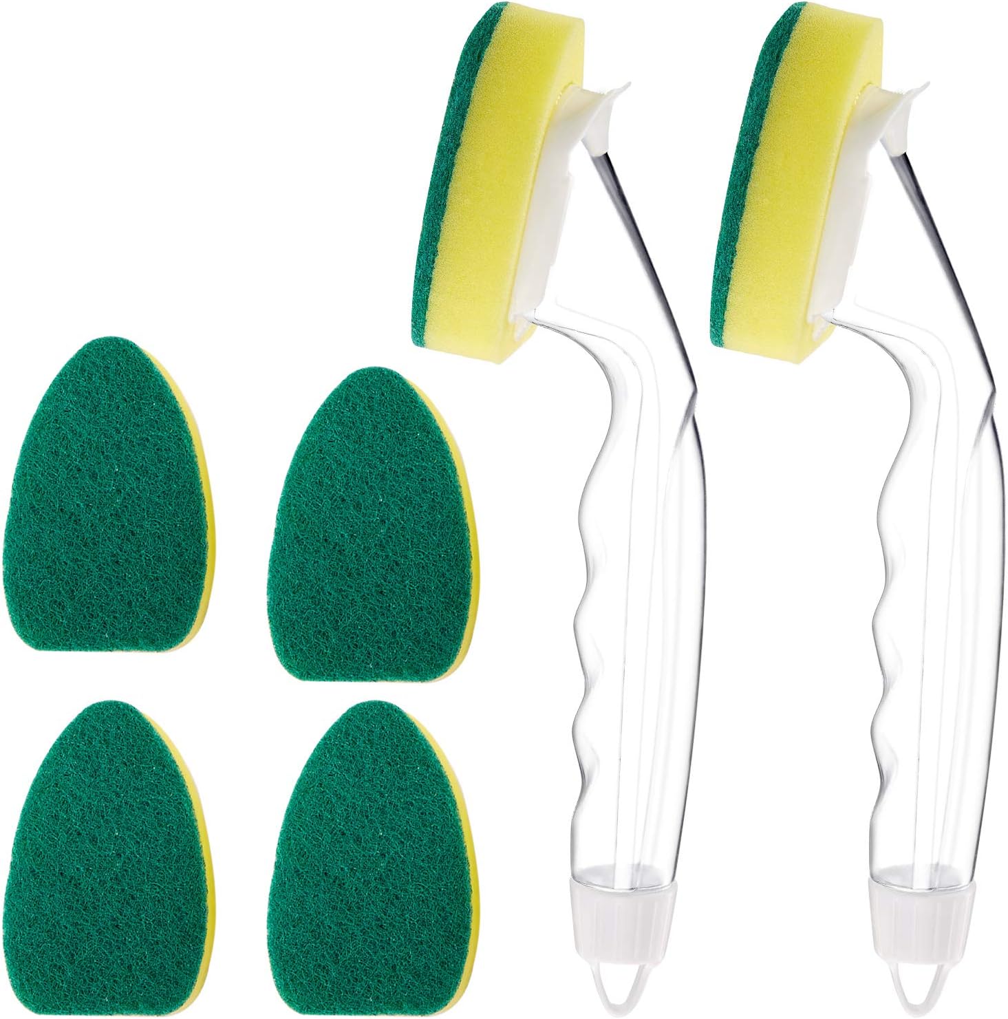 6 Pieces Dish Wands Set Include 2 Dish Wands and 4 Refill Replacement