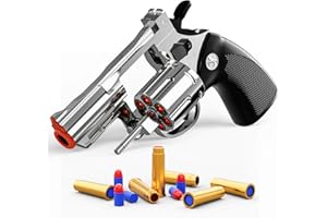XUYONGJUN Toy Gun Foam Blaster Soft Bullet Toy Revolver,Can fire Sponge Bullets,with 40 Bullets,for Age of 6 7 8 9 10+ Years Old Kid Boys Girls（Silver）