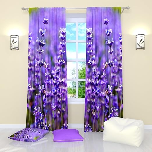 Amazon Com Violet Purple Curtains By Factory4me Bee On A Lavender