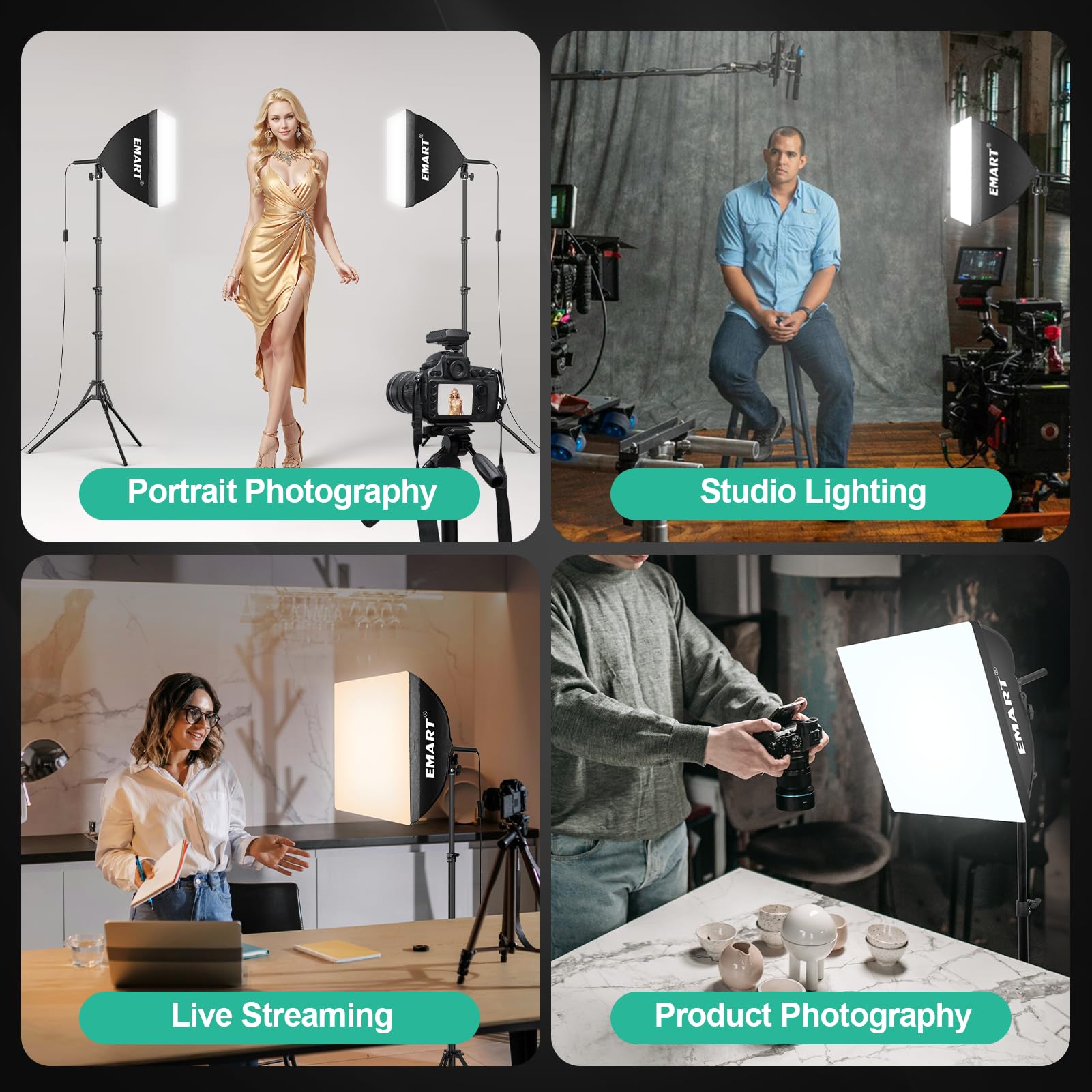 EMART Softbox Photography Lighting Kit, 16