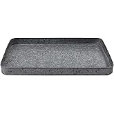 Rectangular Galvanized Metal Tray Vintage Bathroom Storage Home Decorative Centerpiece Table,Farmhouse Look Rustic Accessories