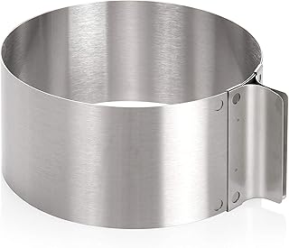 Wenco Tortenring mit verstellbarem Durchmesser von 16 bis 30 cm, Rostfreier Edelstahl